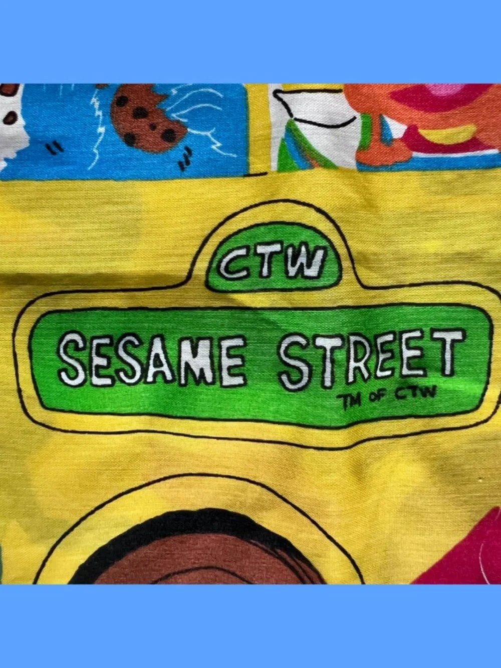 Vintage Sesame Street School Bus Pillow Case | CTW Childrens Television Workshop
